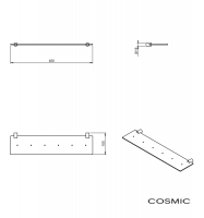 MEDIDAS ESTANTE 40cm INOX LOGIC COSMIC